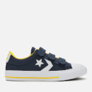 Converse Kids' Star Player 3V Canvas Ox Trainers - Obsidian/Amarillo/White