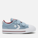 Converse Toddlers' Star Player 2V Canvas Ox Trainers - Blue Slate/Team Red/White