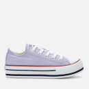 Converse Kids' Chuck Taylor All Star Platform Eva Ox Trainers - Moonstone Violet/Midnight Navy/Garnet