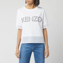 KENZO Women's Kenzo Sport Cropped T-Shirt Mix - White