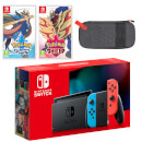 Nintendo Switch (Neon Blue/Neon Red) Pokémon Sword and Pokémon Shield Double Pack