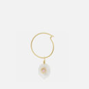 Anni Lu Women's Pearl Hoop - Pink Sand