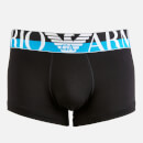 Emporio Armani Men's Megalogo Trunk Boxer Shorts - Black