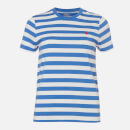 Polo Ralph Lauren Women's Stripe Short Sleeve T-Shirt - White/Indigo Blue