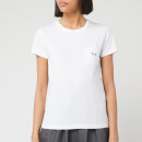 Maison Kitsuné Women's T-Shirt Tricolor Fox Patch - White