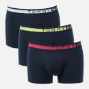 Tommy Hilfiger Men's 3 Pack Trunk Boxer Shorts - Magenta/Yellow/White