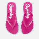 Superdry Women's Neon Rainbow Sleek Flip Flops - Sienna Pink