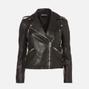 Superdry Women's Leather Essentials Biker Jaket - Black