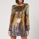 RIXO Women's Aria Dress - Bronze Ombre Sequin