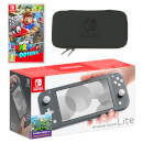 Nintendo Switch Lite (Grey) Super Mario Odyssey Pack