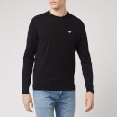 Emporio Armani Men's Small Eagle Knitted Jumper - Black