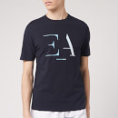 Emporio Armani Men's Gradiated Logo T-Shirt - Navy