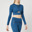 adidas by Stella McCartney Women's Training Long Sleeve Crop Top - Vis Blue