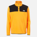 The North Face Men's Tka Glacier Snap Neck Pullover Jumper - Flame Orange/TNF Black