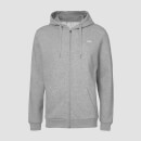 MP Herren Essentials Zip Through Hoodie - Grey Marl - XS