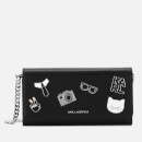 Karl Lagerfeld Women's K/Studio Leather Wallet On Chain - Black Multi