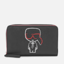 Karl Lagerfeld Women's K/Ikonik Md Folded Zip Wallet - Black
