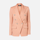 Balmain Women's Oversized 6 Button Peak Lapel GDP Jacket - Nude