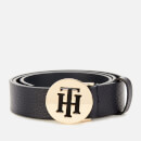 Tommy Hilfiger Women's Round Logo Belt - Sky Captain