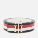 Tommy Hilfiger Women's Reversible Logo Belt - Corporate/White