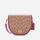 Coach 1941 Women's Runway Coach Originals Coated Canvas Signature Turnlock Saddle Cross Body Bag - Tan Wildflower
