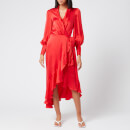 Zimmermann Women's Silk Wrap Midi Dress - Jaffa