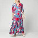Calvin Klein Women's Print 3/4 Sleeve Wrap Maxi Dress - Multi