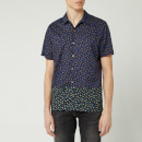 PS Paul Smith Men's Printed Casual Short Sleeve Shirt - Dark Navy