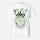 Ganni Women's Basic Cotton Jersey Logo T-Shirt - White