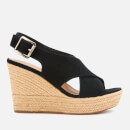 UGG Women's Harlow Suede Wedged Sandals - Black