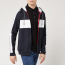 Armani Exchange Men's Tape and Block Detail Hoodie - Navy/White