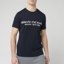 Armani Exchange Men's Large Text Logo T-Shirt - Navy