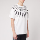 Neil Barrett Men's Fairisle Thunderbolt T-Shirt - White/Black