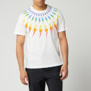 Neil Barrett Men's Fairisle Thunderbolt T-Shirt - White/Multi