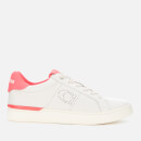 Coach Women's Lowline Leather Cupsole Trainers - Chalk/Neon Pink