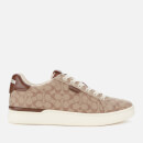 Coach Women's Lowline Signature Print Jacquard Cupsole Trainers - Stone