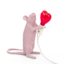 Seletti Standing Mouse Lamp - Valentine's Day Pink