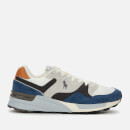Polo Ralph Lauren Men's Trackstar Pony Suede/Leather/Mesh Running Style Trainers - Vintage Indigo/Skyline