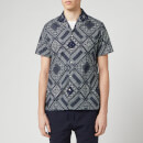 Officine Generale Men's Dario Bandana Print Shirt - Navy/White