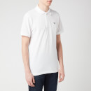 True Religion Men's Gold Lurex Polo Shirt - White