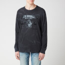 True Religion Men's Seasonal Buddha Crew Neck Long Sleeve T-Shirt - Black