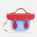 The Cambridge Satchel Company Women's 11" Magnetic Batchel - Red Berry/Lily White/Bluebell Matte