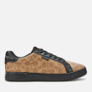 Coach Men's Signature Tennis Cup Sole Trainers - Khaki/Black