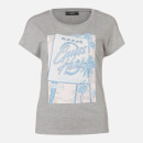 Guess Women's Short Sleeve RN Glamour T-Shirt - Stone Grey Heather