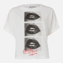 Guess Women's Short Sleeve CN Ombretta T-Shirt - True White