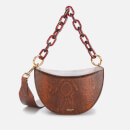 Yuzefi Women's Doris Snake Print Shoulder Bag - Brown