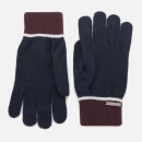 Ted Baker Men's Woolglo Knitted Colour Block Gloves - Navy