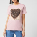 Coach 1941 Women's Black Jello Heart Classic T-Shirt - Baby Pink