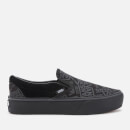 Vans Women's Classic Platform Logo Slip-On Trainers - Black