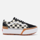 Vans Women's Old Skool Stacked Checkerboard Trainers - Multi/True White